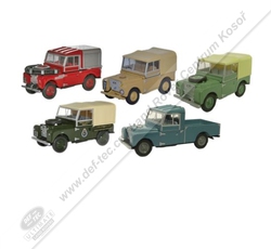 Dárkové předměty - PĚTIDÍLNÁ SADA MODELŮ LAND ROVER SERIES 1 V MĚŘÍTKU 1:76