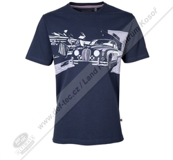 Jaguar heritage kolekce - PÁNSKÉ TRIČKO S DYNAMICKOU GRAFIKOU HERITAGE NAVY BLUE