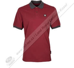 Jaguar lifestyle kolekce - PÁNSKÉ POLO TRIČKO S VÝRAZNÝM LÍMEČKEM MAROON