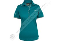 DÁMSKÉ POLO TRIČKO S OVÁLNÝM LOGEM DARK TURQUOISE