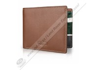 KOŽENÁ PENĚŽENKA S DYNAMICKOU GRAFIKOU HERITAGE BROWN