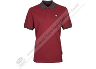 PÁNSKÉ POLO TRIČKO S VÝRAZNÝM LÍMEČKEM MAROON